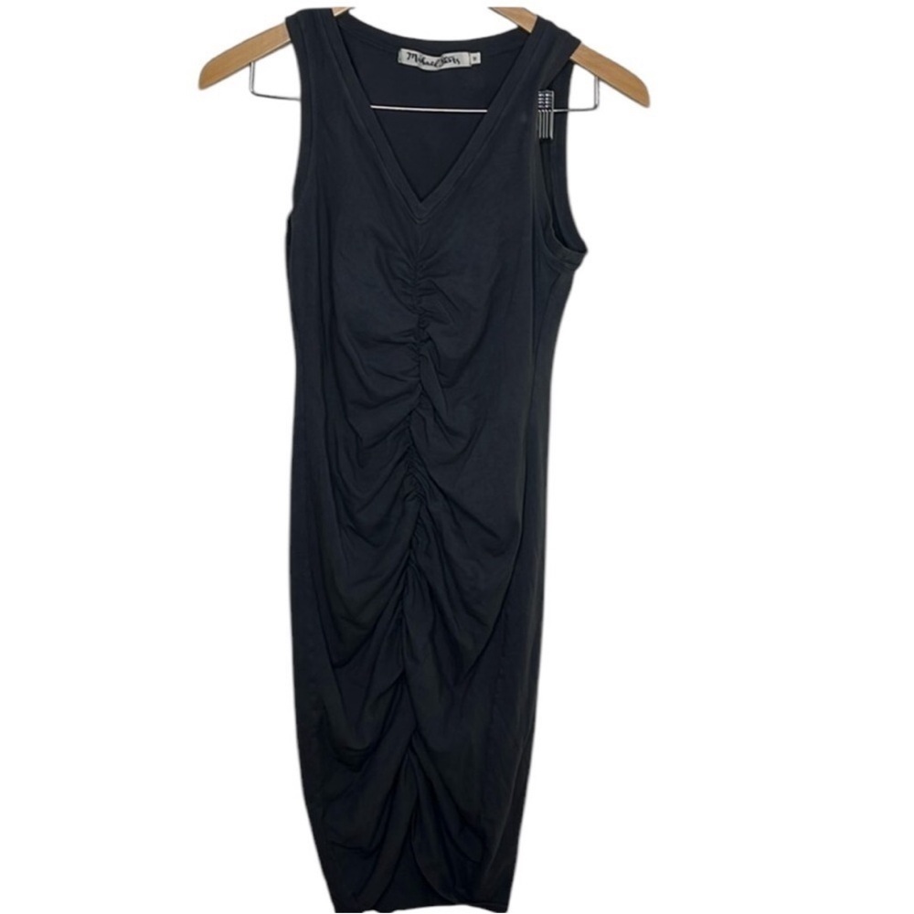 Nicole Miller Black Ruched Mini Dress